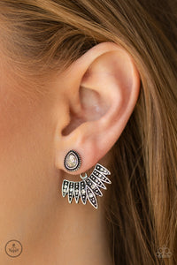 Wing Fling - White Earring