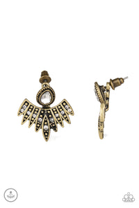 Wing Fling - Brass Earrings