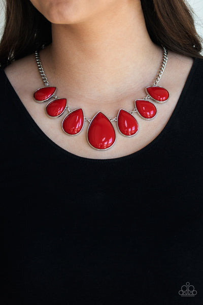 Drop Zone - Red necklace