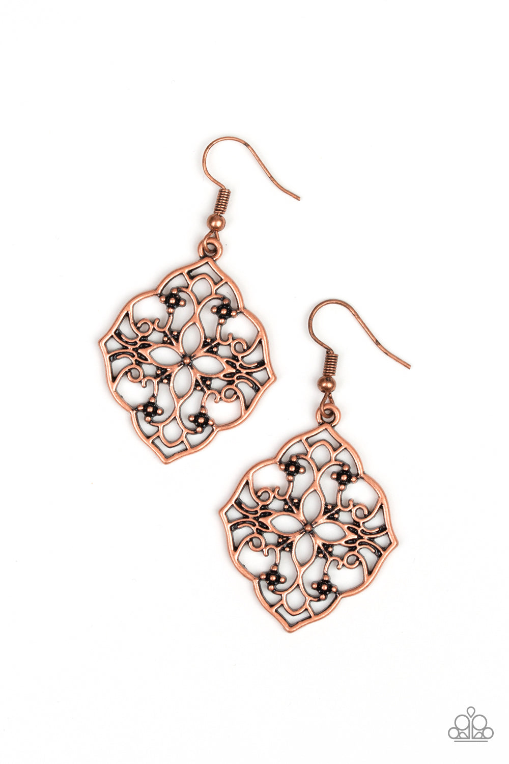 Garden Mandala - Copper earrings