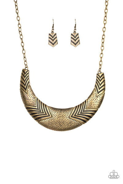 Geographic Goddess - Brass necklace