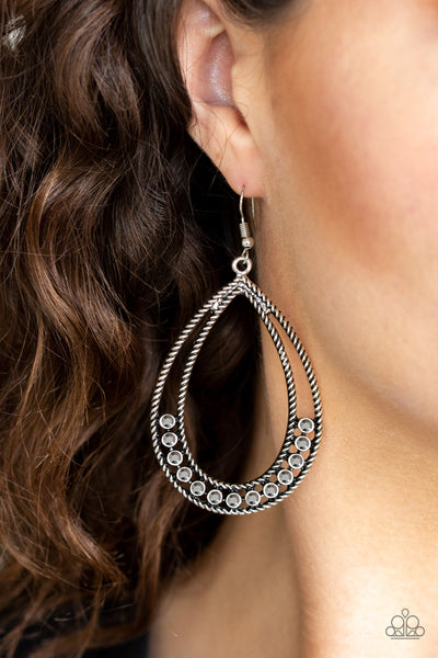 Glitz Fit - Silver Earrings