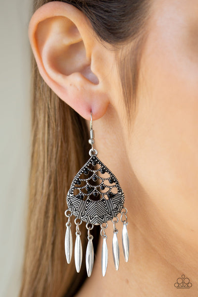 Wolf Den - Black Earrings