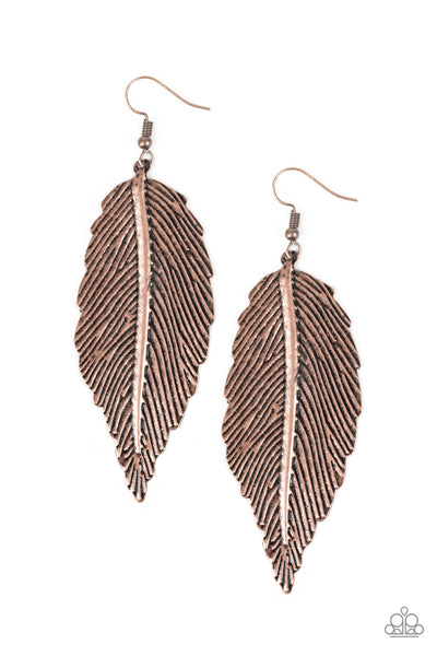 Lookin For A FLIGHT - Copper Earrings