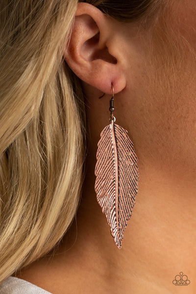 Lookin For A FLIGHT - Copper Earrings