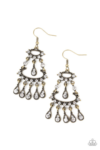 Chandelier Shimmer - Brass earrings