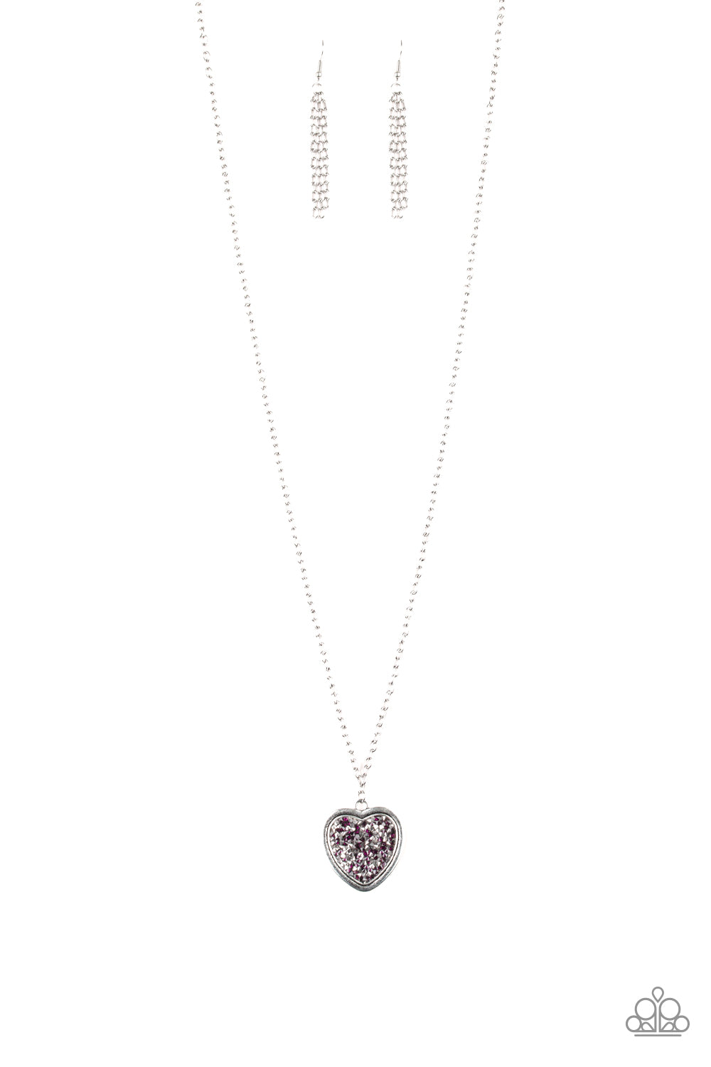 Heart of SPARKLE - Purple necklace