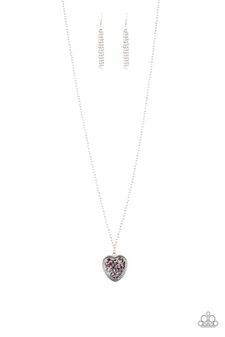 Heart of SPARKLE - Purple necklace