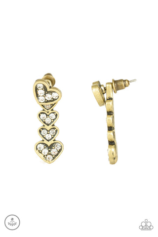 Heartthrob Twinkle - Brass earrings