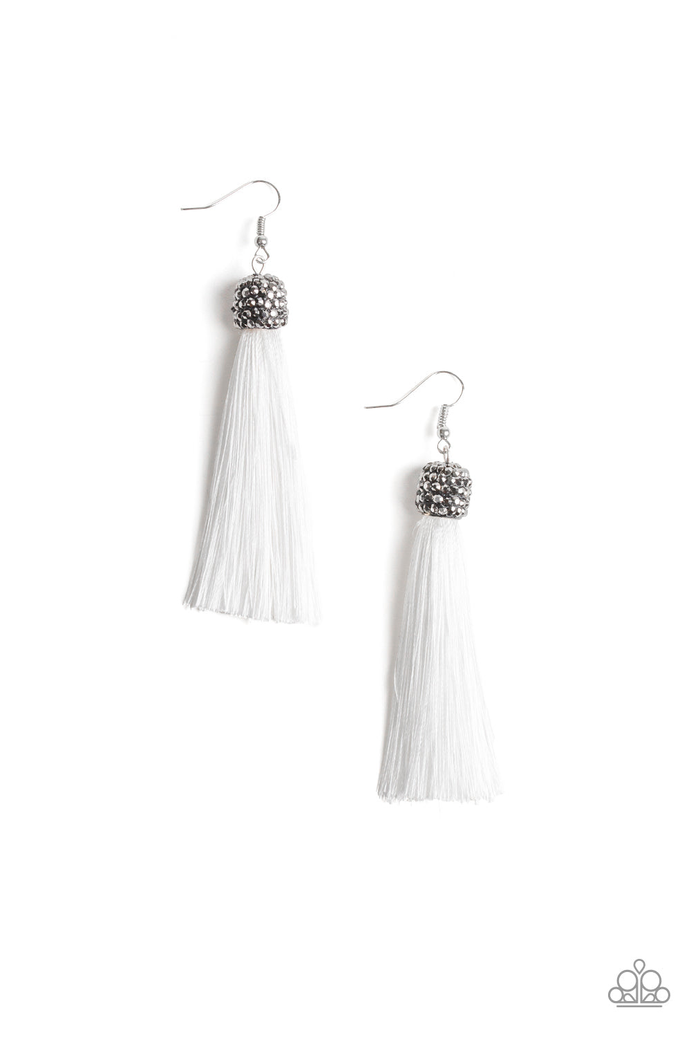 Make Room For Plume - White earrings