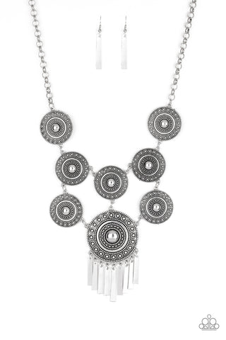 Modern Medalist silver necklace