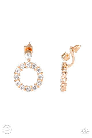 Diamond Halo - Gold earrings