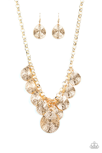 Texture Storm - Gold necklace