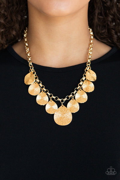 Texture Storm - Gold necklace