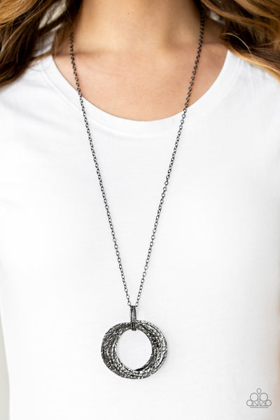 Metal Marathon - Black gunmetal necklace