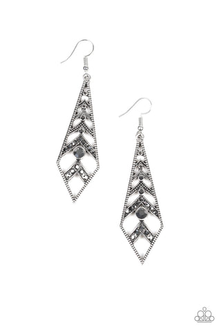 Flared Flair - Silver earrings