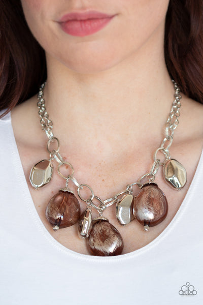 Looking Glass Glamorous - Brown necklace