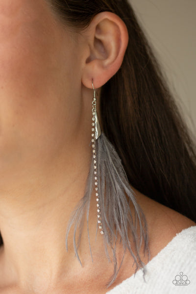 Showstopping Showgirl - Silver earrings