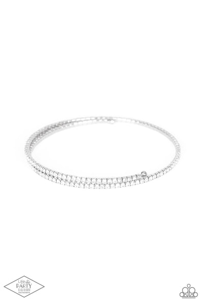 Sleek Sparkle - White Bracelet