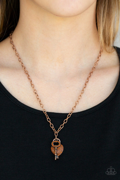 Pop and LOCKET - Copper necklace