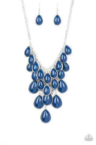 Shop Til You TEARDROP - Blue necklace