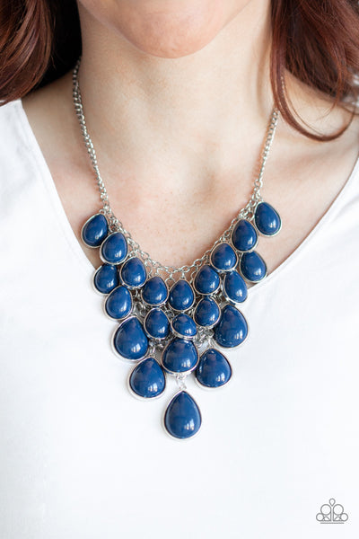 Shop Til You TEARDROP - Blue necklace