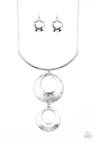 Egyptian Eclipse - Silver necklace