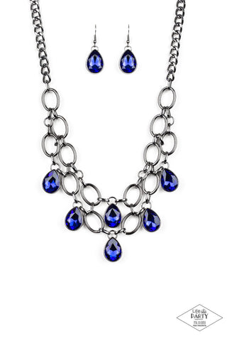 Show-Stopping Shimmer - Blue necklace