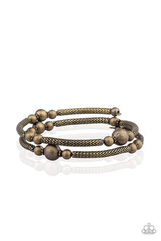 West End Wraparound - Brass bracelet