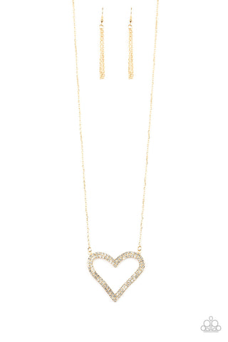 Pull Some HEART-strings - Gold necklace