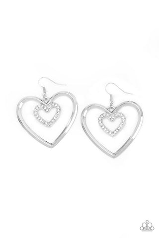 Heart Candy Couture - White earrings