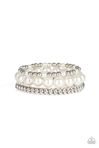 A PEARL-fect Ten - White bracelet