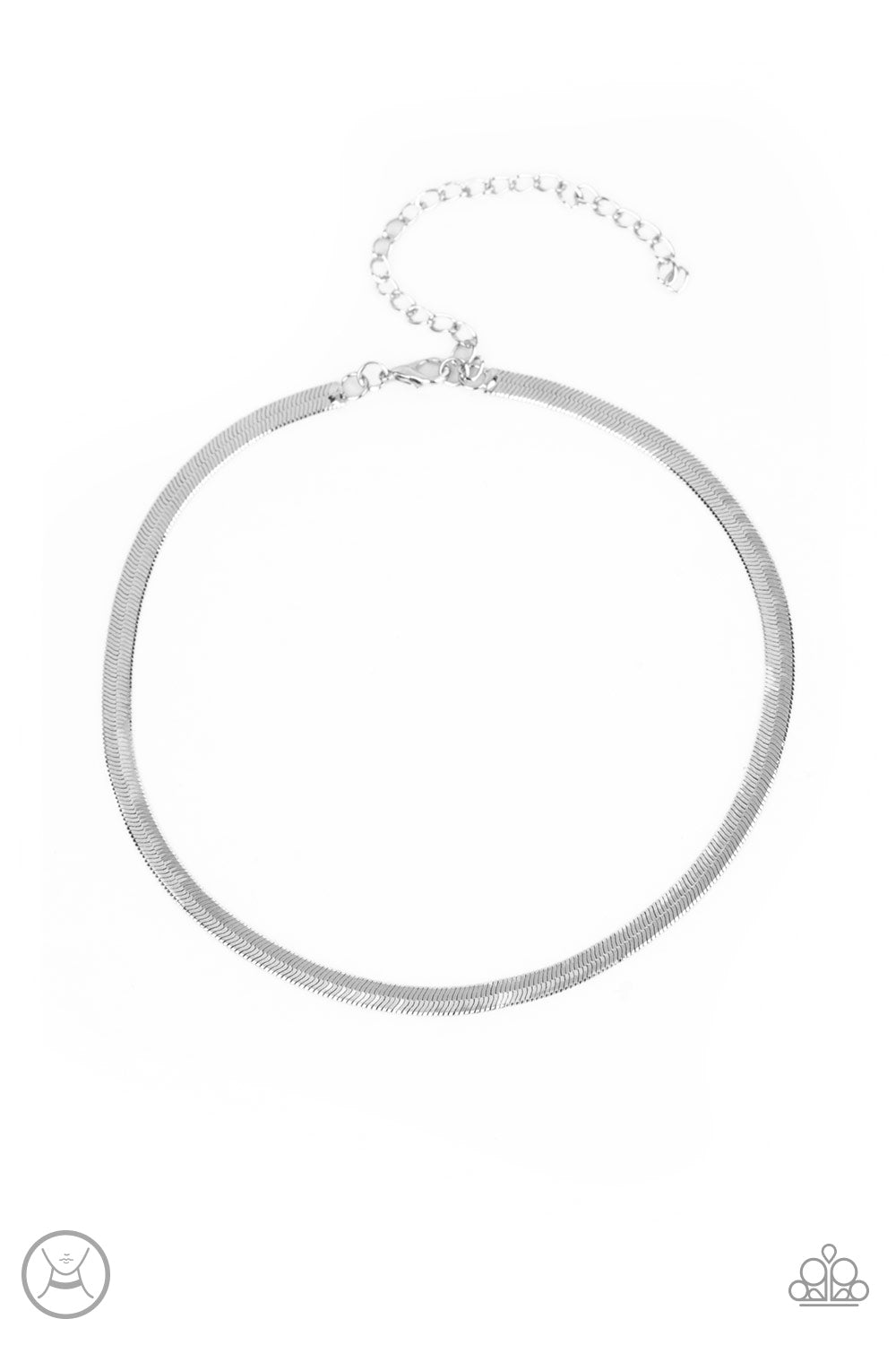 Serpentine Sheen - Silver Necklace