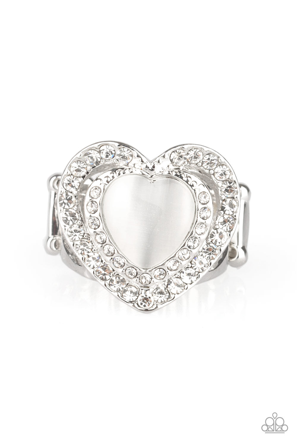 What The Heart Wants - White Ring Heart