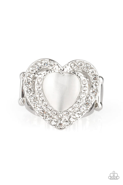What The Heart Wants - White Ring Heart