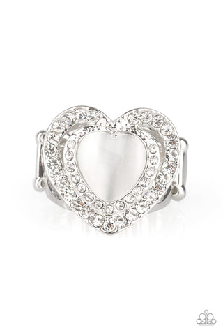 What The Heart Wants - White Ring Heart
