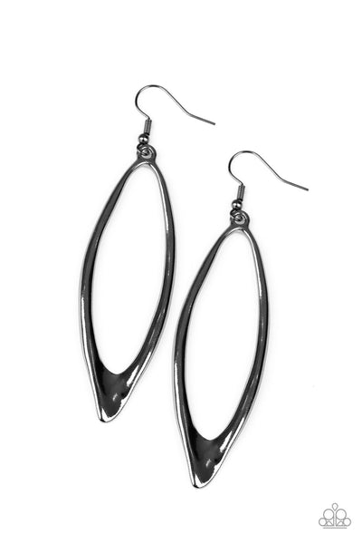 Positively Progressive - Black gunmetal black earrings