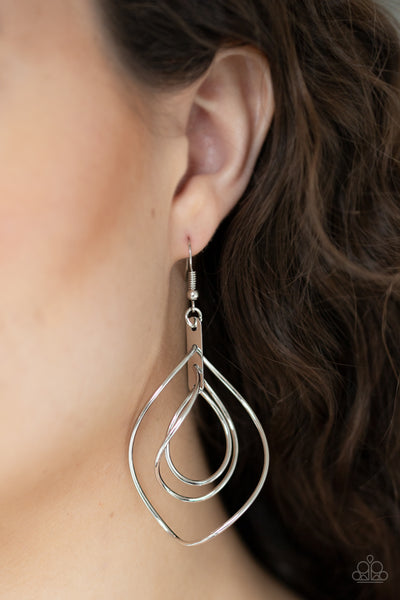 Asymmetrical Allure - Silver earrings