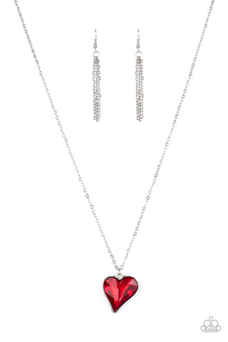 Heart Flutter - Red necklace