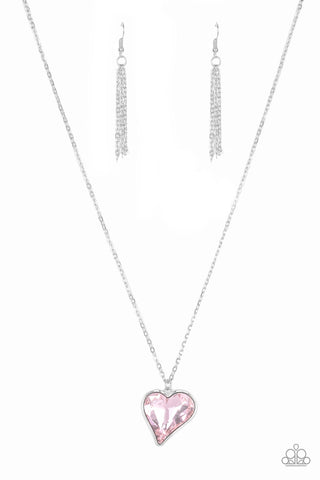 Heart Flutter - Pink necklace