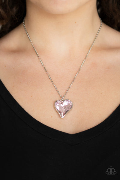 Heart Flutter - Pink necklace