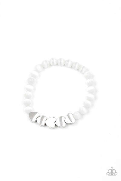 Heart-Melting Glow - White bracelet