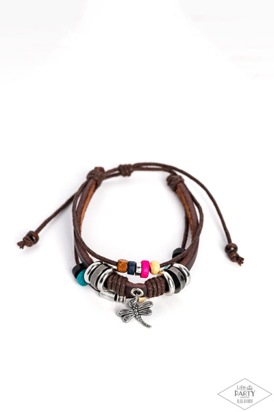 Fly High, Dragonfly - Brown Urban Bracelet