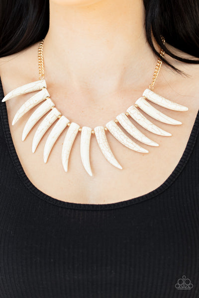 Tusk Tundra - White Necklace