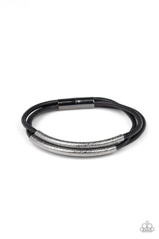 Magnetic Maverick - Black bracelet gunmetal