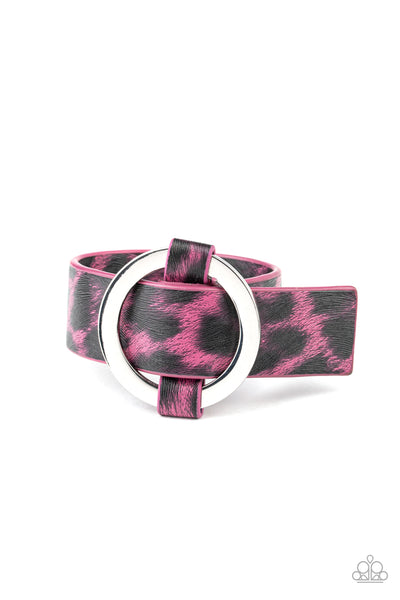 Jungle Cat Couture - Pink cheetah pattern bracelet