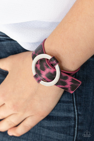 Jungle Cat Couture - Pink cheetah pattern bracelet