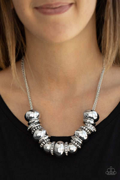 Only The Brave - White Silver Necklace