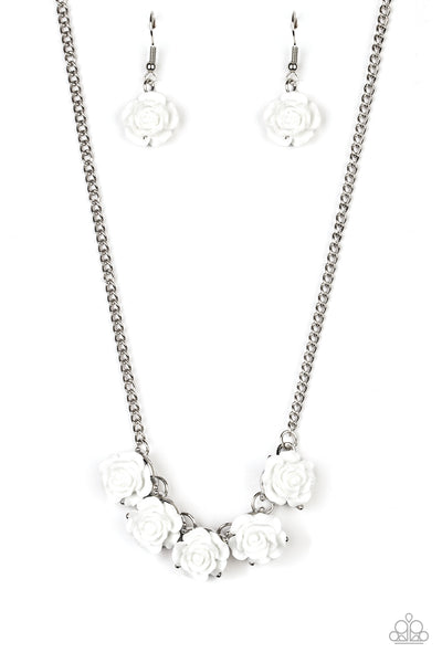 Garden Party Posh - White Necklace