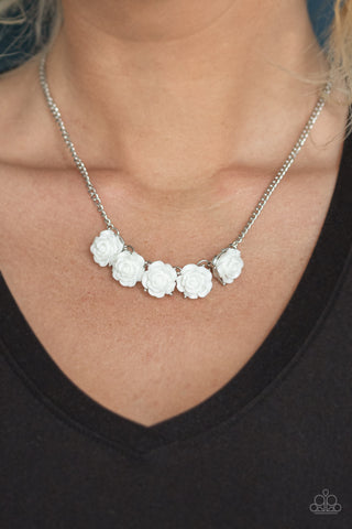 Garden Party Posh - White Necklace